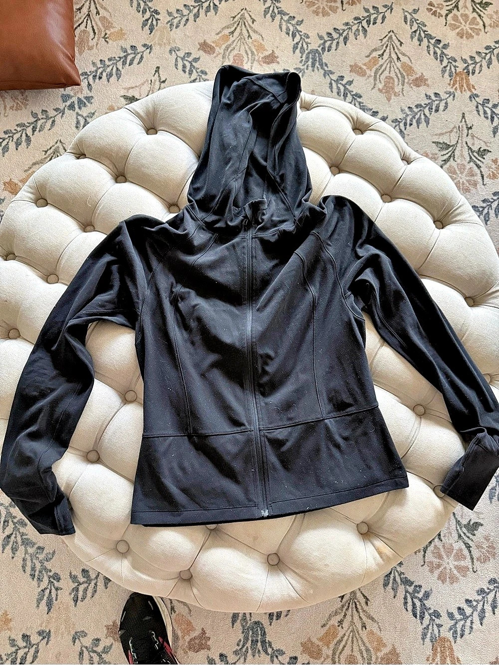 lululemon Hooded Jacket Black Athletic Jacket Size 12